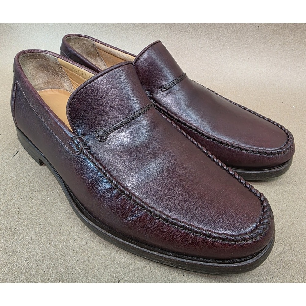 Bruno Magli (Sz 8 M)  Mens Cordovan Penny  Loafers Shoes Moc toe Italy